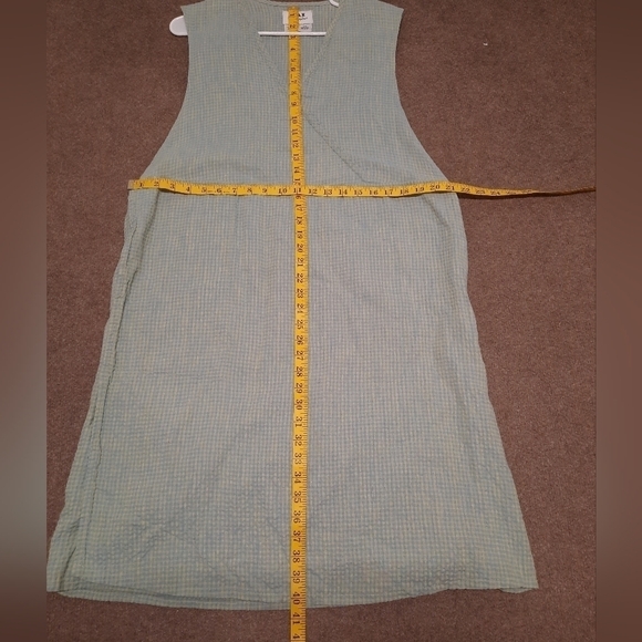 Flax by Jeanne Engelhart Linen Dress (Large) Green - Picture 5 of 5